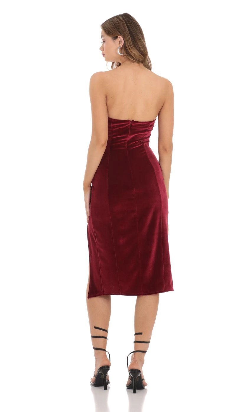 DingJi Wedding Elegant Ruffle Velvet Off Shoulder Medium Length Homecoming Dresses